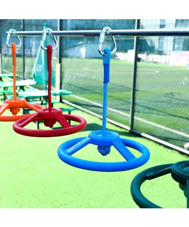 Sanwuta Ninja Monkey Bars - 6 Pack Trapeze Swing Bars for Obstacle Course Attachments - Fun Backyard Play Sets for Kids and Adults - Outdoor Ninja Rings and Wheels Included - Buy Online on GoSupps.com