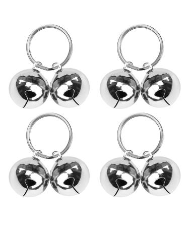 Toaob 8 pieces 25mm Pets Cats Bells Tracker Bell Small Dog Halison Handmade hanging vintage bells with 4 followers key ring pet accessories - Buy Online on GoSupps.com