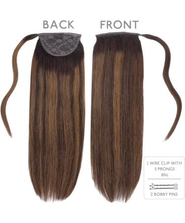 WENNALIFE Ponytail Extension Human Hair 18 Inch 80g Balayage Dark Brown Mixed Chestnut Brown In Ponytail Hair Extensions Wrap Around Real Hair Ponytail Extension Hair Pony Tails Extensions Hairpieces 18 Inch-80g #2/6/2 Dark Brown Mixed Chestnut Brown - Buy Online on GoSupps.com