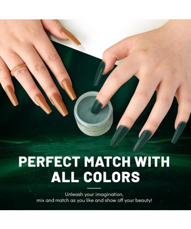 Aokitec Forest Green Dip Powder - 1OZ Dark Green Nail Dip for French Manicure | Long-Lasting DIY & Salon Use - Buy Online on GoSupps.com
