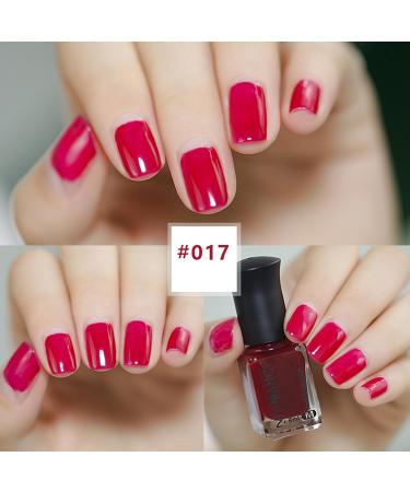 Jelly Nail Polish Clear Red Nail Polish Translucent Quick Dry & High Gloss Nail Varnish No Need Cure Gel Nail Polish Non Toxic Formula Milk Sheer Nail Paint DIY Home Manicure (6ml) GD017 - Buy Online on GoSupps.com