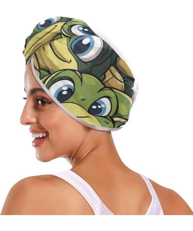 Cool Turtle Hair Towel 2 Pack - Super Absorbent Quick Dry Hair Turbans for Women & Girls | Ultimate Hair Drying Solution - Buy Online on GoSupps.com