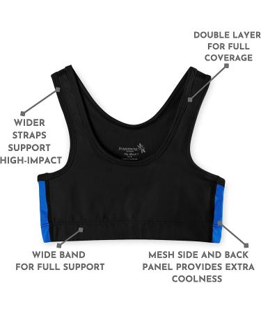 Tween & Teen Mesh Racer Sports Bra - Lime/Teal, High Impact Racerback Style - Buy Online on GoSupps.com