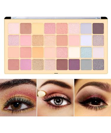 Eyeshadow Palette Set - 32-Color Shiny Makeup Eyeshadow Palette - Nature Ultra Pigmented Eyeshadow Powder Bright Vibrant Colors Shades Cosmetics Set for Girls Shzons 01# - Buy Online on GoSupps.com