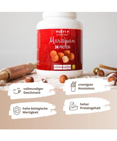 Vegan Protein Marzipan 1kg - 83% Protein - Lactose-Free - Low Sugar & Gluten-Free - Nutri+ Natural Protein Powder - Buy Online on GoSupps.com