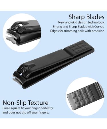 iSOUL 12Pcs Stainless Steel Nail Clippers Manicure Set - Professional Grooming Kit for Thick Nails, Cuticle Remover, Toe Nail Care - Male/Female Pedicure Tool - Buy Online on GoSupps.com
