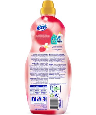 Asevi Sensations Laundry Conditioner 1.32L - 60 Washes Passion | Concentrated Liquid Fabric Softener - Buy Online on GoSupps.com