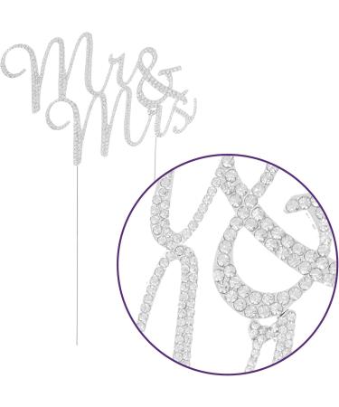 Ella Celebration Mrs Wedding Toppers Monogram Letters Decorations for Cakes (silver) Steel - Buy Online on GoSupps.com