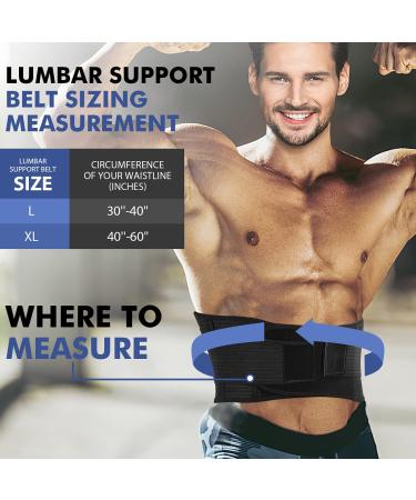 Racbeuk Lumbar Support Belt - Large Size, Lower Back Brace for Herniated Disc, Sciatica, Pain Relief - Breathable & Supportive Brace for Men & Women - Buy Online on GoSupps.com