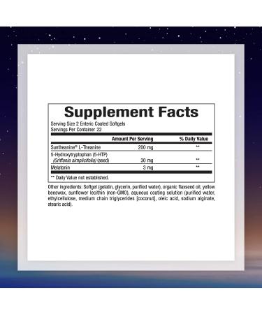 Natural Factors Stress-Relax Tranquil Sleep - 5-HTP, Suntheanine & Melatonin - 45 Softgels - Buy Online on GoSupps.com