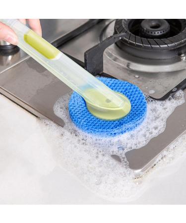 Shakven Dish Cleaning Brush - Dishwashing Brush | Dish Soap Refill Kitchen Dish Brush Suspension and Detachable Design for Sink Cleaning Light Green - Buy Online on GoSupps.com