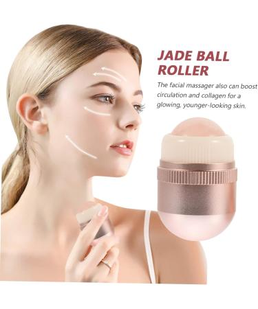 Volcanic Stone Ball Jade Roller - Facial Massager & Cooling Tool | Pink 4.5x2.6cm - International Shipping Available - Buy Online on GoSupps.com