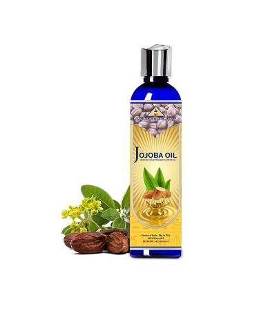Organic Cold Pressed Jojoba Oil 8 Fl Oz - Bulk Carrier Oil for Beauty, Skin, Hair - Moisturizing & DIY Enhancer for Body Butter - Made in India - Hair Care Products - Buy Online on GoSupps.com