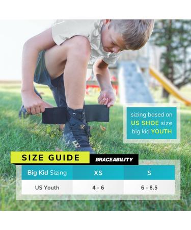 BraceAbility Lace Up Kids Ankle Brace - Pediatric Figure 8 Support for Sports Soccer Basketball Gymnastics (XS - Buy Online on GoSupps.com