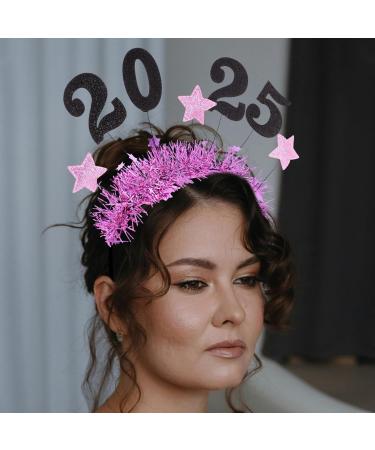 minkissy 2025 New Year Party Headdress New Year Photo Prop Snake Year Headband New Year Hair Accessories New Year Head Bopper New Year Eve Hair Accessories New Years Eve Headband Felt Cloth One Size Rosy - Buy Online on GoSupps.com