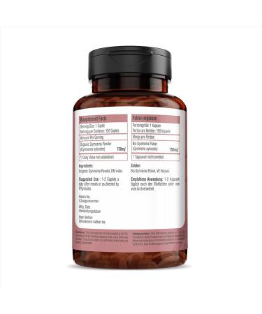 H&C Gymnema Sylvestre 750mg Caplets | 150 Caplets for Healthy Blood Sugar Levels | Metabolic Wellness Support - Buy Online on GoSupps.com