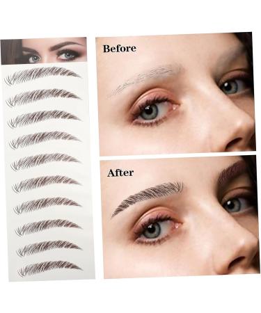 FRCOLOR 10 Sheets Eyebrow 3d Sticker Makeup Stickers Eyebrow Tool Eyebrow Tattoos Stickers Transfer Stickers - Buy Online on GoSupps.com