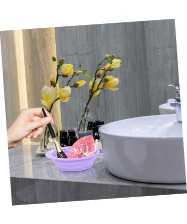 Angoily Cleaning Pad Cosmetic Brush Cleaner Silicone Makeup Applicator Beauty Tool Cleaner Face Silicon Brush Cleaner Makeup Tool Cleaner Beauty Tools Silica Gel Purple Fold - Buy Online on GoSupps.com
