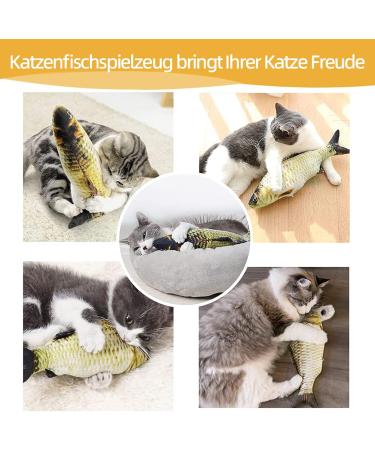 Interactive Cat Toys - Rechargeable Plush Fish with Catnip Washable USB-Cable Yellow - Perfect for Fun & Play! - Buy Online on GoSupps.com