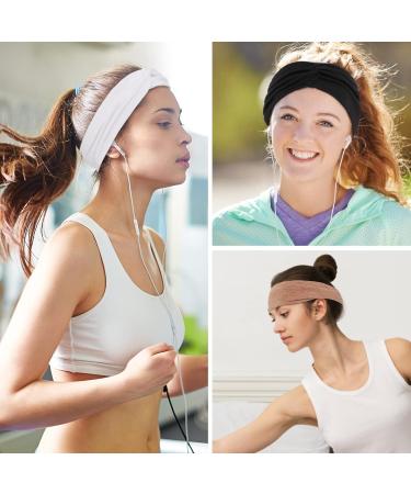Haukl 6-Pack Cotton Wide Headbands for Women - Perfect for Sports, Yoga, and Workouts - Buy Online on GoSupps.com