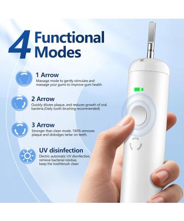 Sonic UV Electric Toothbrush - Wireless 3 Modes 4 Brush Heads 60-Day Battery Life - Ideal for Adults & Kids - Buy Online on GoSupps.com