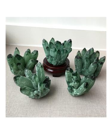 Health & Household Pretty Green Phantom Crystal Cluster Rough Splicing Specimen Home Goods (Size : 450g-500g)