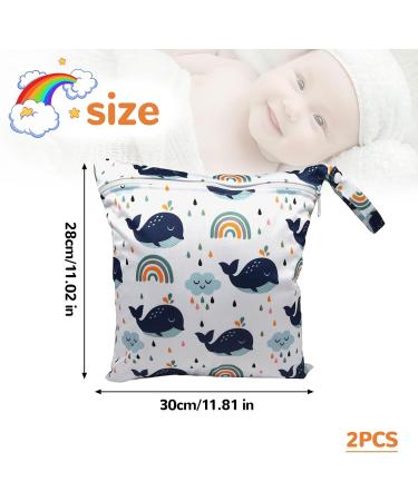 XQMMGO 2-Piece Wetbag Set - Ideal Kindergarten & Diaper Bag with Nested Pockets for Cloth Diapers & Organizers - Buy Online on GoSupps.com
