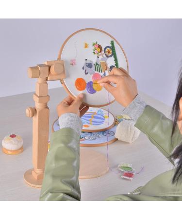 Adjustable Embroidery Hoop Stand | Hands-Free Cross Stitch Holder | Easy-to-Use Embroidery Tool for Needlework and Crafts | 13.3-19.6inch Height - Buy Online on GoSupps.com