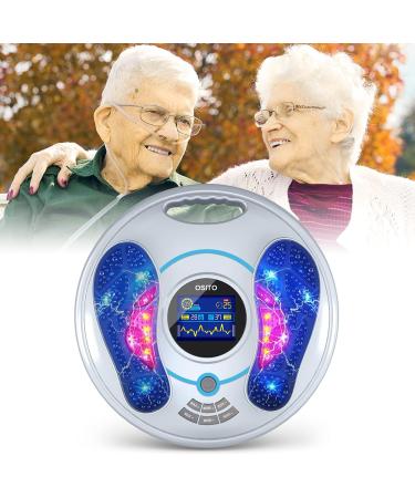 Circulatory Stimulator for Feet & Legs | Electric Foot Massage Device | 25 Modes 99 Intensity Levels for Pain Relief & Improved Blood Circulation - Gray - Buy Online on GoSupps.com