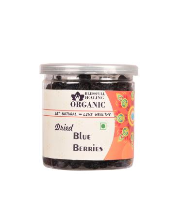 Blessfull Healing Organic Dried Blue Berries 300 Gram Airtight Container (Packing May Vary)