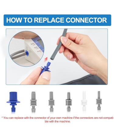 Full-Size Blood Pressure Replacement Cuffs - Compatible with Omron & More 5.9-21 Inches Fit Small to Extra Large Arms - 6 Connector Sizes Available - Buy Online on GoSupps.com