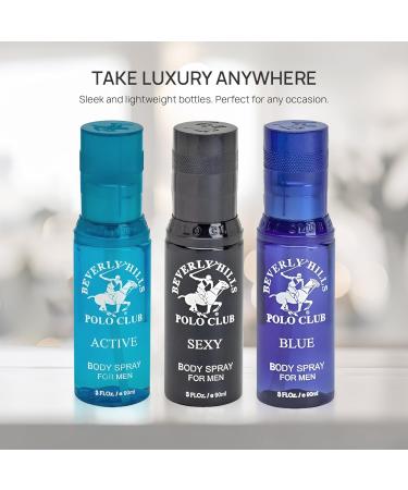 Beverly Hills Polo Club Men's Body Spray Collection Gift Set Featuring Luxury Designer Cologne Scents for Long Lasting Freshness BHPC 3 oz 3 Count (Silver) - Buy Online on GoSupps.com