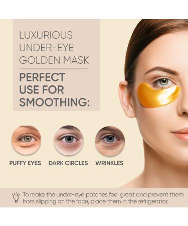 Golden Under Eye Patches - Amino Acid & Collagen - 5 Pairs - Buy Online on GoSupps.com