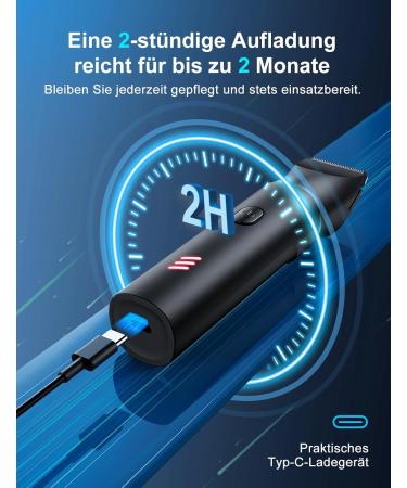 Intimate Razor for Men - 2-in-1 Painless Rechargeable Body & Nasal Hair Trimmer - Waterproof Travel Lock 4 Accessories - Buy Online on GoSupps.com