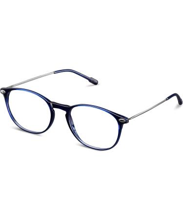Nooz Optics Reading Glasses | Essential Alba Ultra-Light Oval Frame | Compact Case | 6 Colors for Men & Women | Marine Blue +1 - Buy Online on GoSupps.com