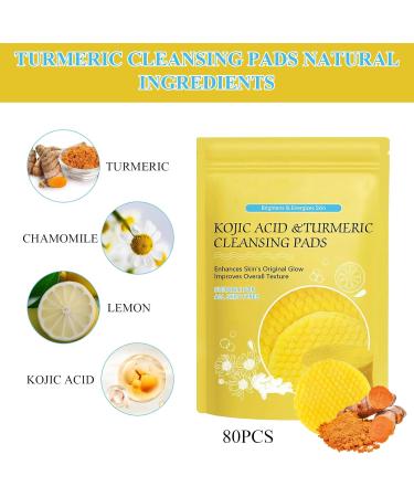 wimony Kojic Acid and Turmeric Pads Kojic Acid and Turmeric Cleansing Pads Turmeric Kojic Acid Cleansing Pads Turmeric and Kojic Acid Cleansing Pads Helps Balance Skin Oil and Water(80 Pads) - Buy Online on GoSupps.com