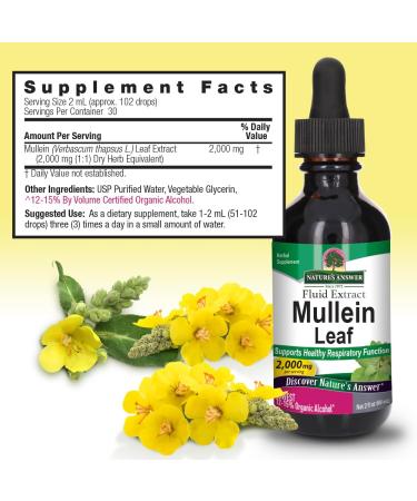 Natures Answer Mullein Leaf 2 Oz - Buy Online on GoSupps.com