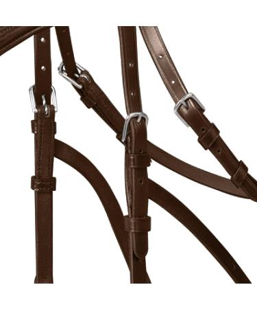 WALDHAUSEN X-Line Hackamore Bridle - Dark Brown Stainless Steel for Warmbloods - Full Size | Premium Horse Gear - Buy Online on GoSupps.com