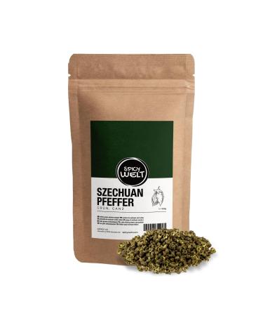 AAPACK UG Spicy Welt Szechuan Pepper Green Whole 100g Hua Jiao Peppercorns for Fish Wok & Pickles Fresh Citrusy & Tingling Aroma 100 Natural Without Additives