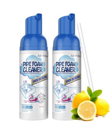 Drain Cleaner Foam Drain Cleaner Powerful Pipe Dredging Agent Drain Cleaner Foam All-purpose Sink Drain Cleaner Foam for Kitchen Toilet (2 Pcs)