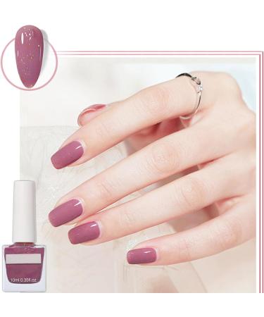 Pink Nail Polish Varnish Quick Dry Shimmering Purple Glitter Nail Gel Mermaid Long Lasting Nail Polish Breathable Nail Polish No Need Cure Chip-Resistant Nail Varnish DIY at Home Manicure - Buy Online on GoSupps.com