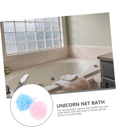 Shop Cabilock Unicorn Bath Ball Toys - 2Pcs Exfoliating Mesh Scrubbers for Kids | Perfect for Spa & Shower - Buy Online on GoSupps.com