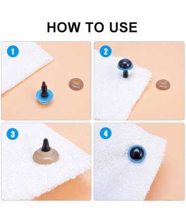 600 Pcs Colorful Plastic Safety Eyes and Noses for Amigurumi Crafts - 6 to 14mm - Buy Online on GoSupps.com