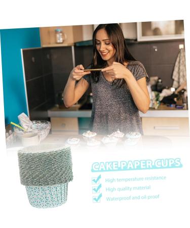 HOMSFOU 100 Pcs Cake Cups Baking Cake Cup Baking Cup Wraps Paper Dessert Liners Paper Muffin Wedding Cupcake Liners Mini Cupcake Liners Crayon Greaseproof Paper Round Container Baby 7.5X7.5X4CMx2pcs Greyx2pcs - Buy Online on GoSupps.com