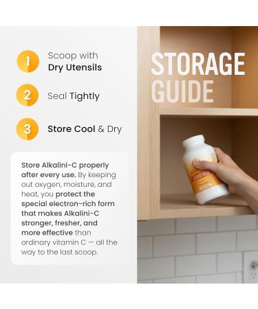 Alkalini-C Buffered Vitamin C Powder - Potent Natural L-Ascorbate VIT C Powder-Corn Free Non GMO VIT C - Fully Buffered Fully Reduced for Enhanced Absorption - Immune Support Supplement (8oz) 8 Ounce (Pack of 1) - Buy Online on GoSupps.com