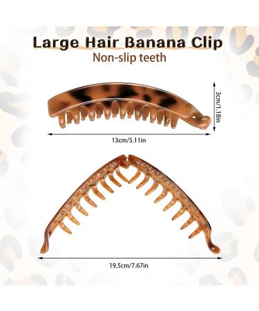 8-Pack 5.3 Large Banana Hair Clips for Women & Girls - Non-Slip Nonslip Clincher Combs - Strong Hold Ponytail Holder Clip - Matte Finish (Dark Red) - Buy Online on GoSupps.com