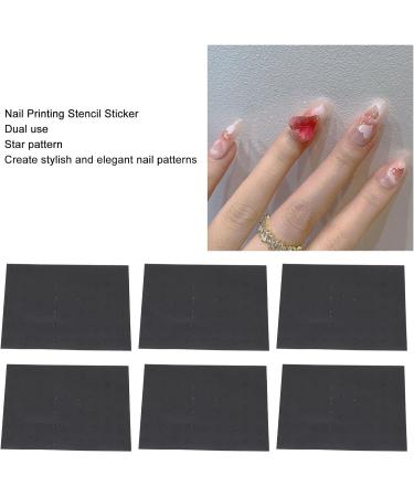 10 Sheet Airbrush Stencils Nail Stickers for Nail Art Star Pattern Hollow Nail Decals Printing Template - Buy Online on GoSupps.com