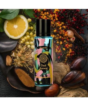 Hamidi OUD AMWAJ Water Perfumes for Women & Men Long-Lasting Perfume 30ML (1.01 OZ) Invigorating Unisex perfume Elevate Your Senses With This Woody Fragrance - Buy Online on GoSupps.com