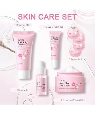 Skincare Gift Set For Teenage Girls Skin Care Sets & Kits for Women Gift Set-Cleanser Toner Serum Eye Serum Essence Serum- Facial Care Sets&Kits for Pores Blackheads Hydrate Moisturize Skin Travel Kit - Buy Online on GoSupps.com