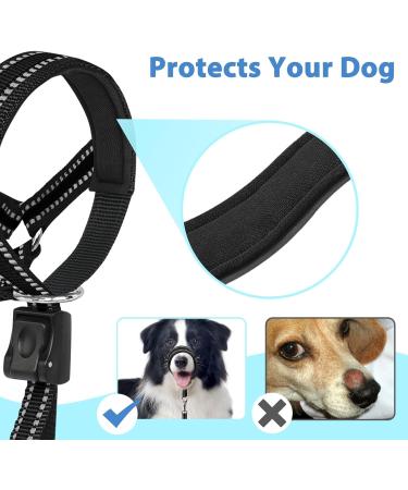 Shop Barkeless Soft Dog Collar - Padded No Pull Muzzle for Training - Adjustable for Medium & Large Dogs (Snout 9.5-14) - Buy Online on GoSupps.com